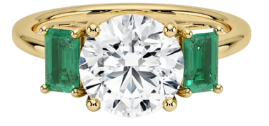 With gemstones