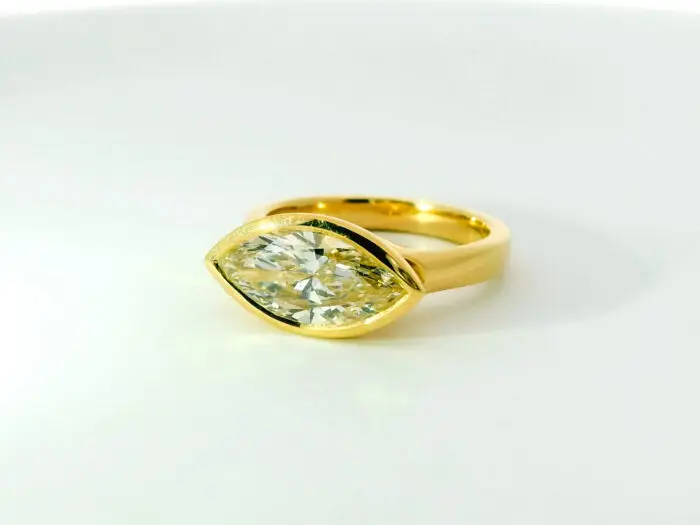 willow marquise bezel signet ring