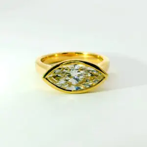 willow marquise bezel signet ring