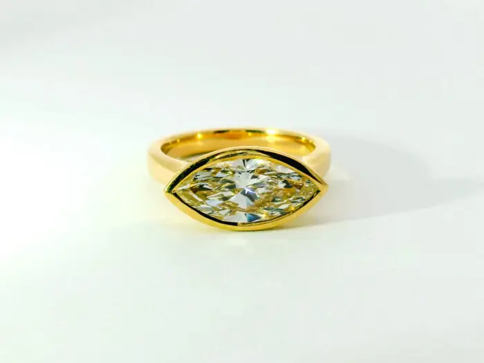 willow marquise bezel signet ring