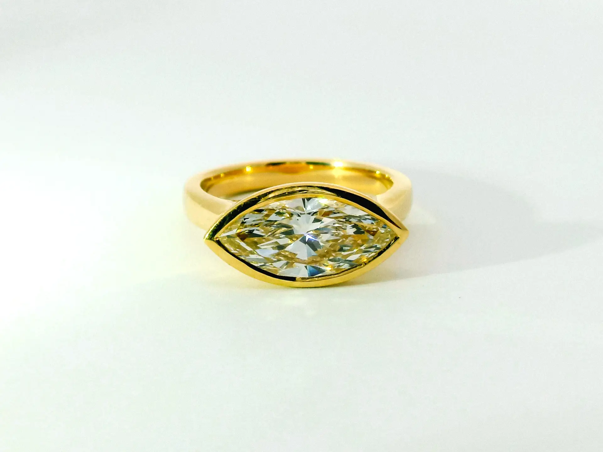 willow marquise bezel signet ring