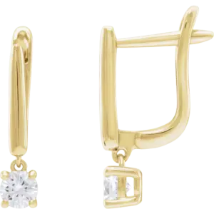 the drops - suspended solitaire diamond earrings