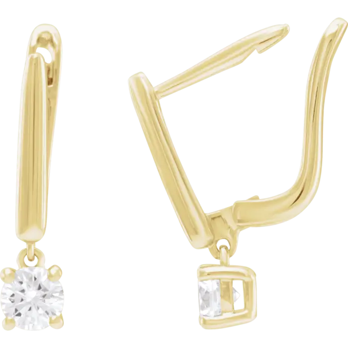 the drops - suspended solitaire diamond earrings