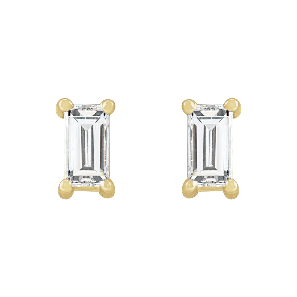 The Slims Quarter Carat TCW Baguette Stud Earrings