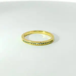 May channel set round diamond ring