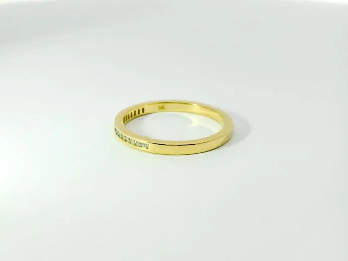 May channel set round diamond ring