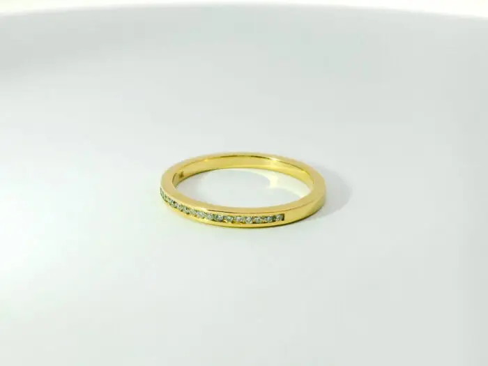 May channel set round diamond ring