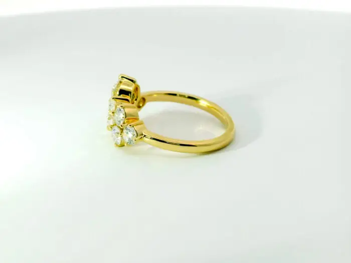 Rebirth seven stone cluster ring