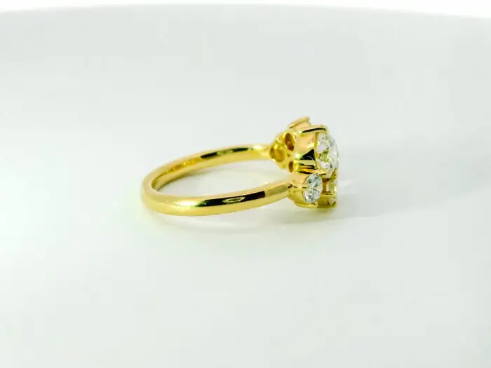 Rebirth seven stone cluster ring