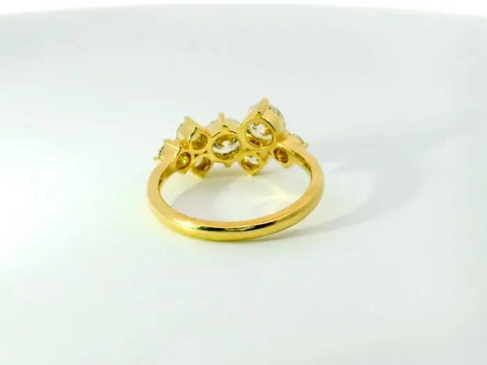 Rebirth seven stone cluster ring