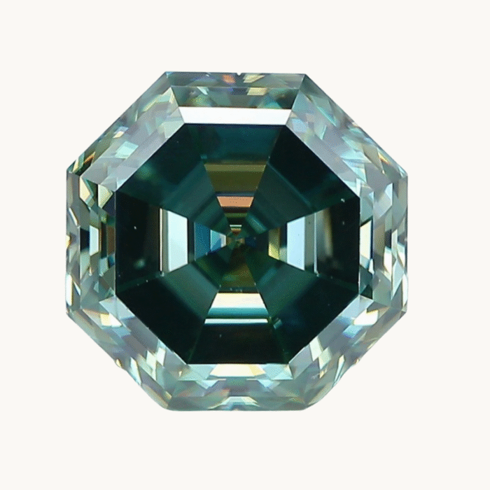 Octagon Bezel Pendant - Moissanite - Image 2
