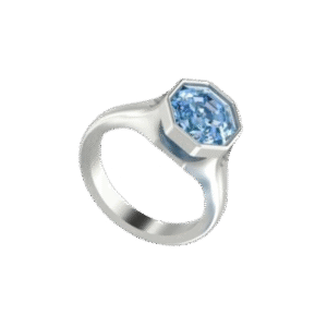 Octagon Bezel Ring - Moissanite