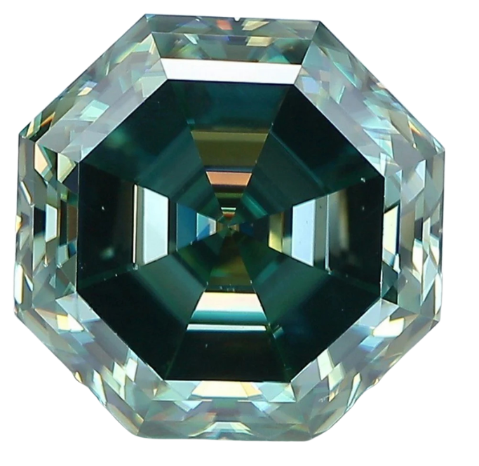 Octagon Moissanite Earrings - Image 2