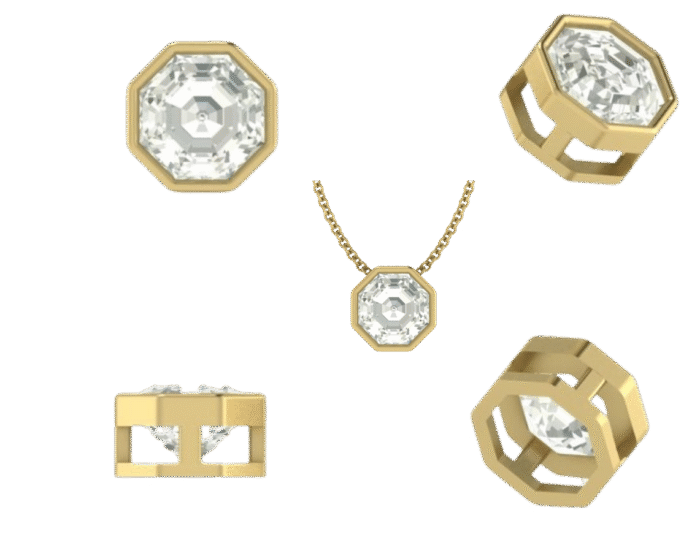Octagon Diamond Pendant - Image 2