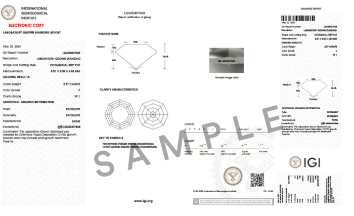 Octagon Diamond Pendant - Image 5