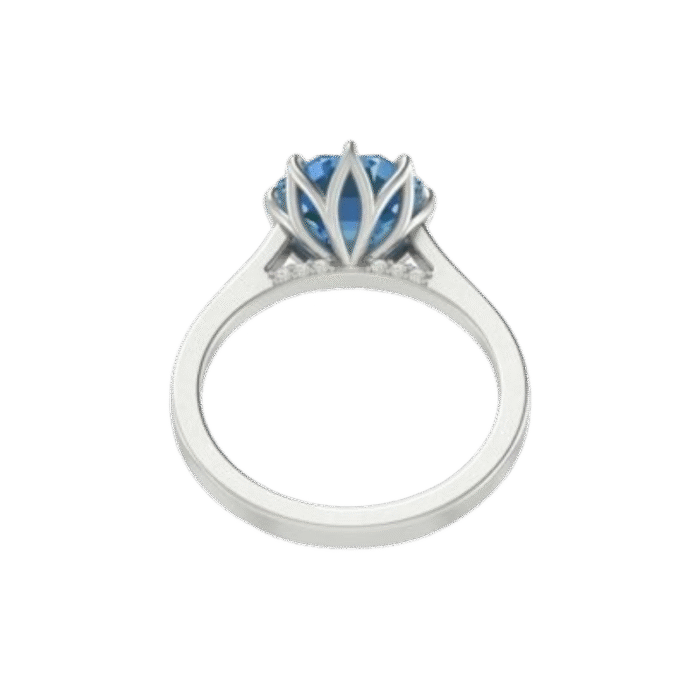 Octagon Tulip Ring - Moissanite